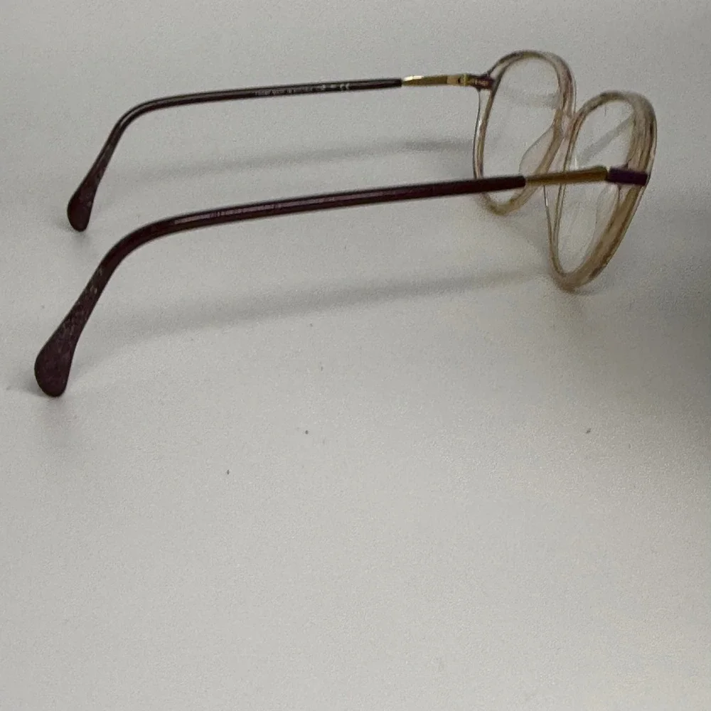 Silhouette M 1838 Vintage Oval Eyeglass Frames Burgundy Gold Austria 54-12-135